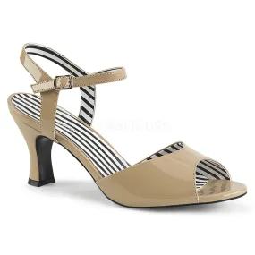 3 Inch Heel JENNA-09 Cream Pat