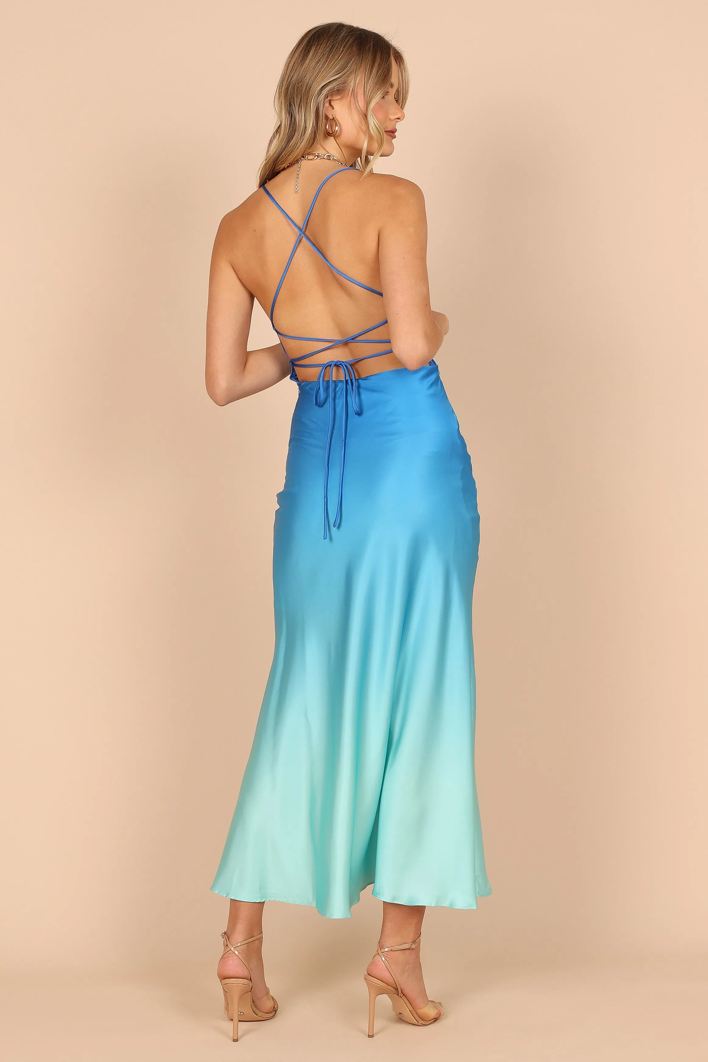 Alle Gradient Midi Slip Dress - Blue