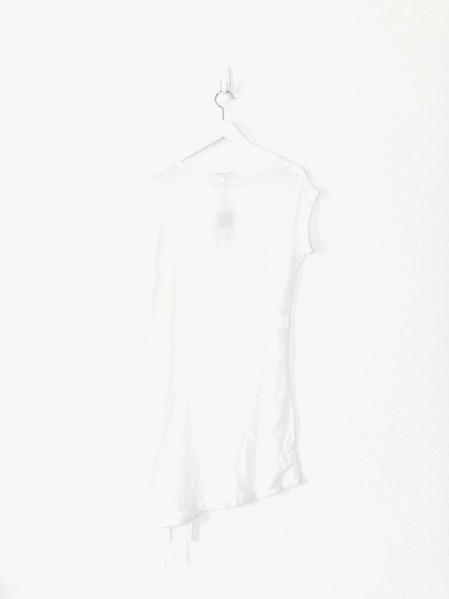 Ann Demeulemeester Georgia White Sheer Silk Side Tie Dress