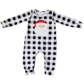 Baby Romper - Christmas - Santa Plaid Boys Girls