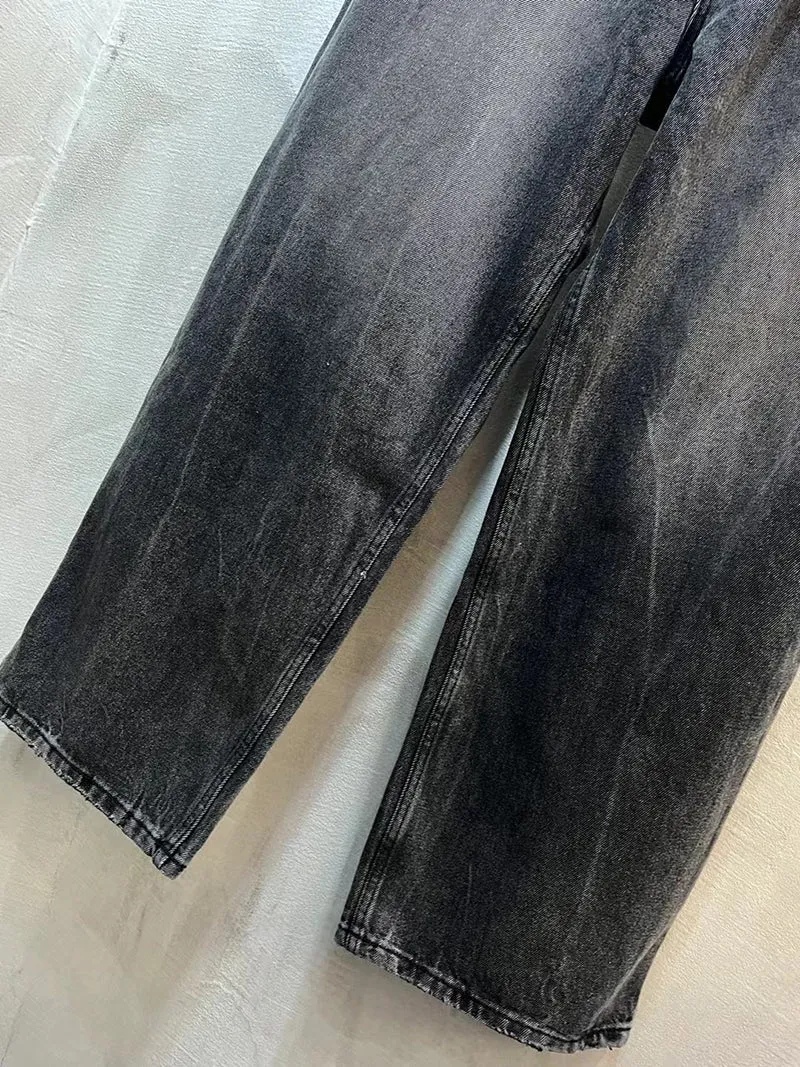 Balenciaga Grey Baggy Jeans