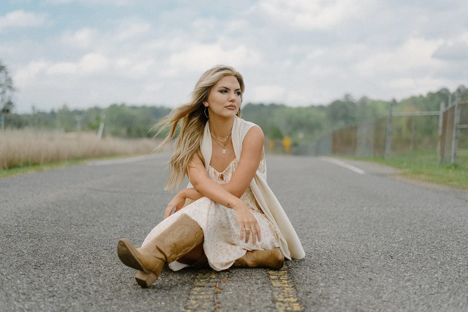 Beige Knit Sleeveless Cardigan