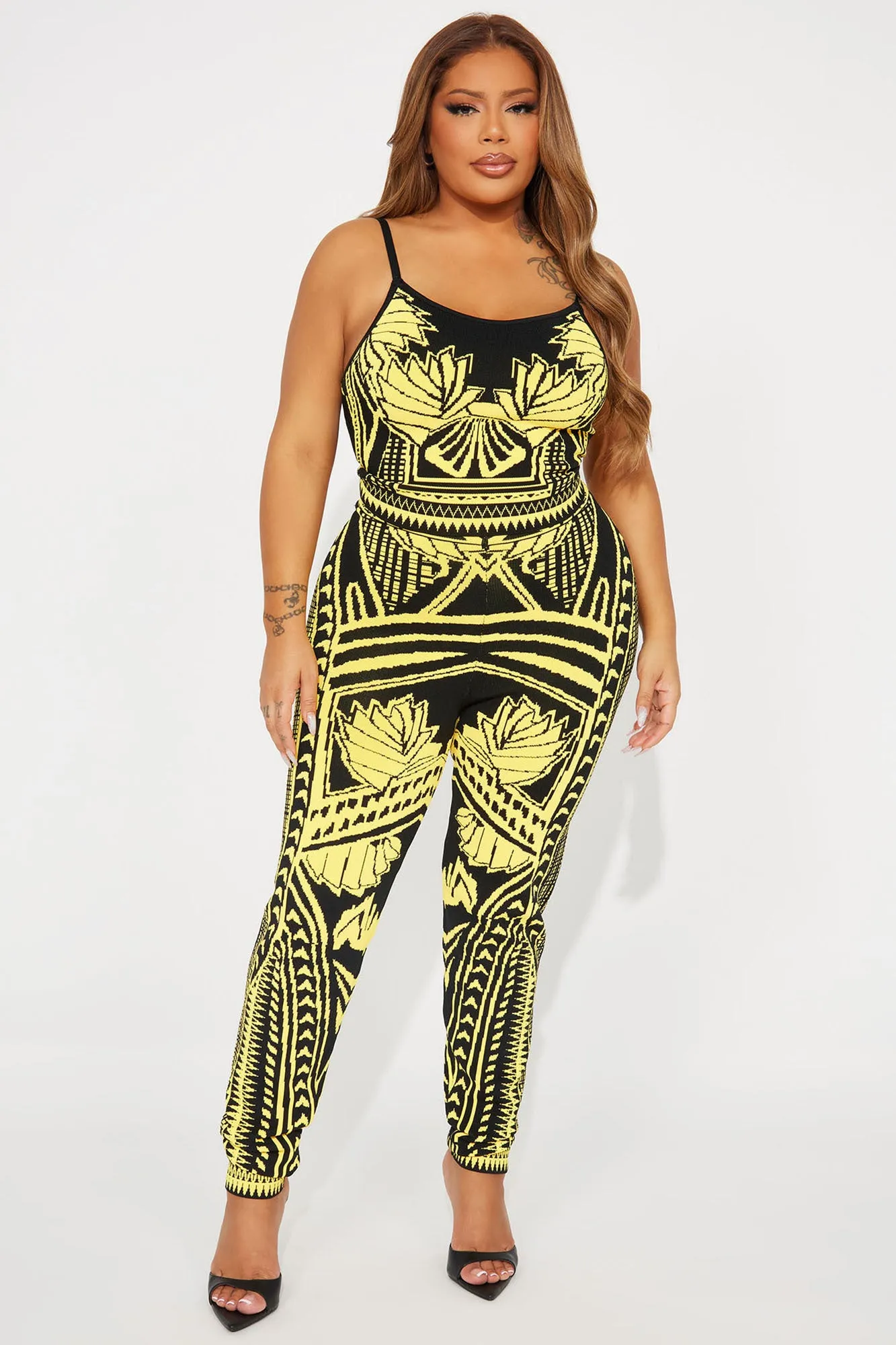 Best One Here Legging Set - Yellow/combo