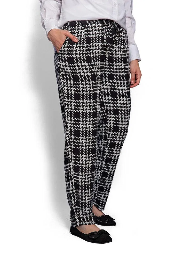 Black Checkered Pant