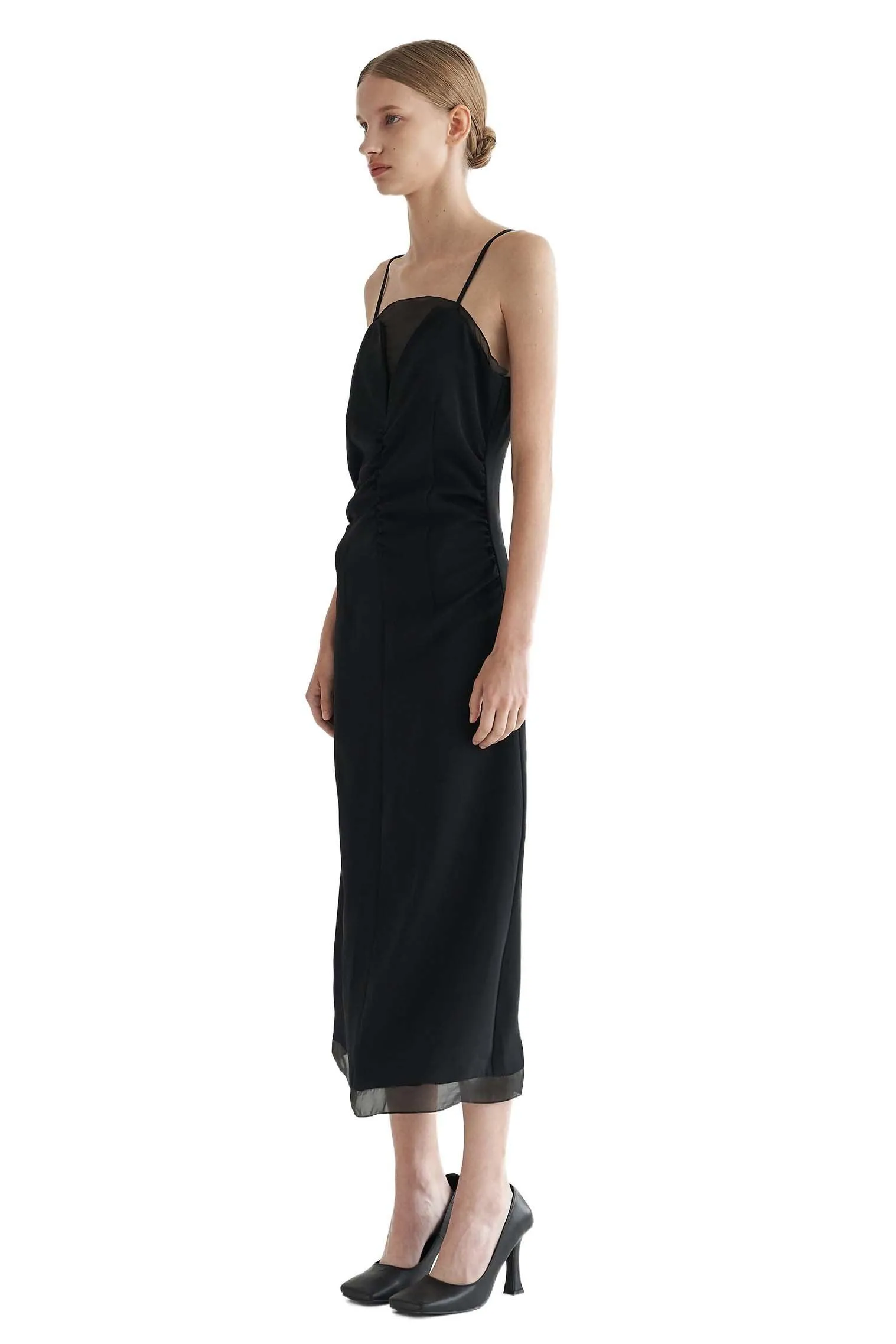 Black Organza Slip Dress