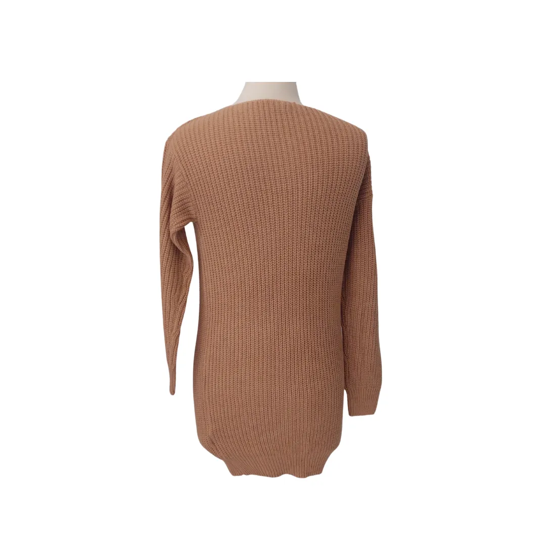 Boohoo Brown Knit Sweater Dress | Pre Loved |