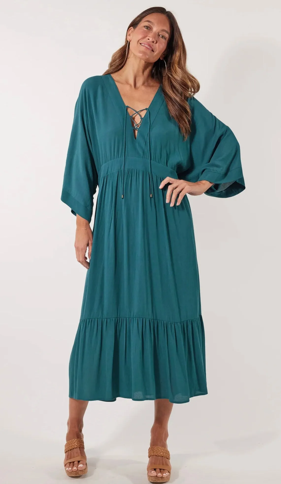 Botanical Relax Dress Teal