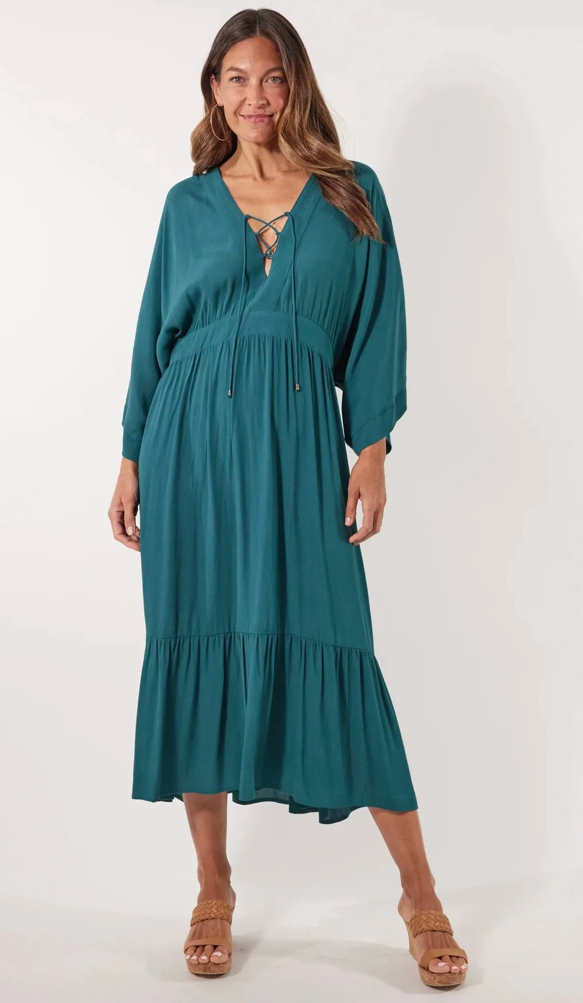 Botanical Relax Dress Teal