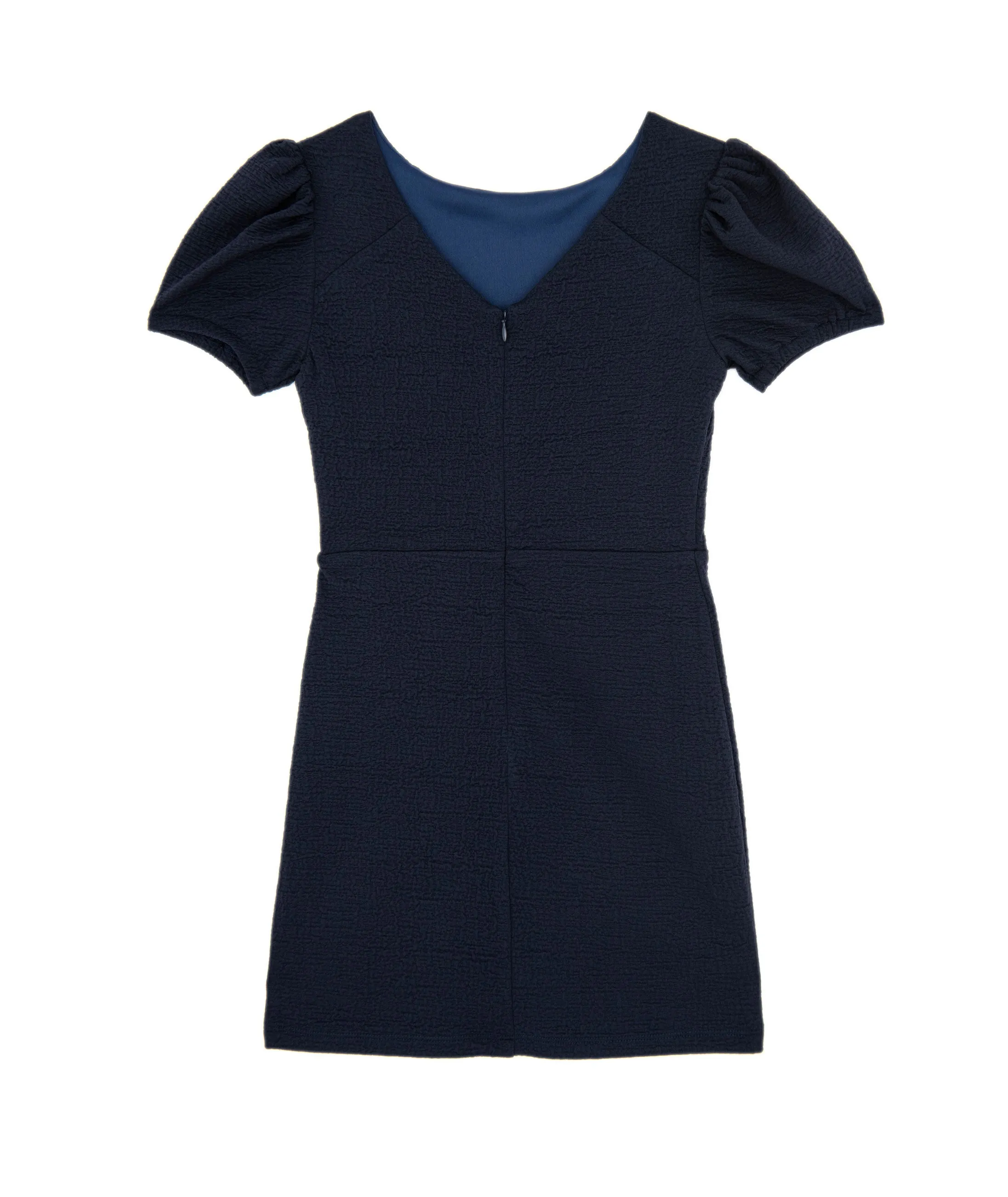 By Debra Girls Navy Puff Sleeve Sheath Dress