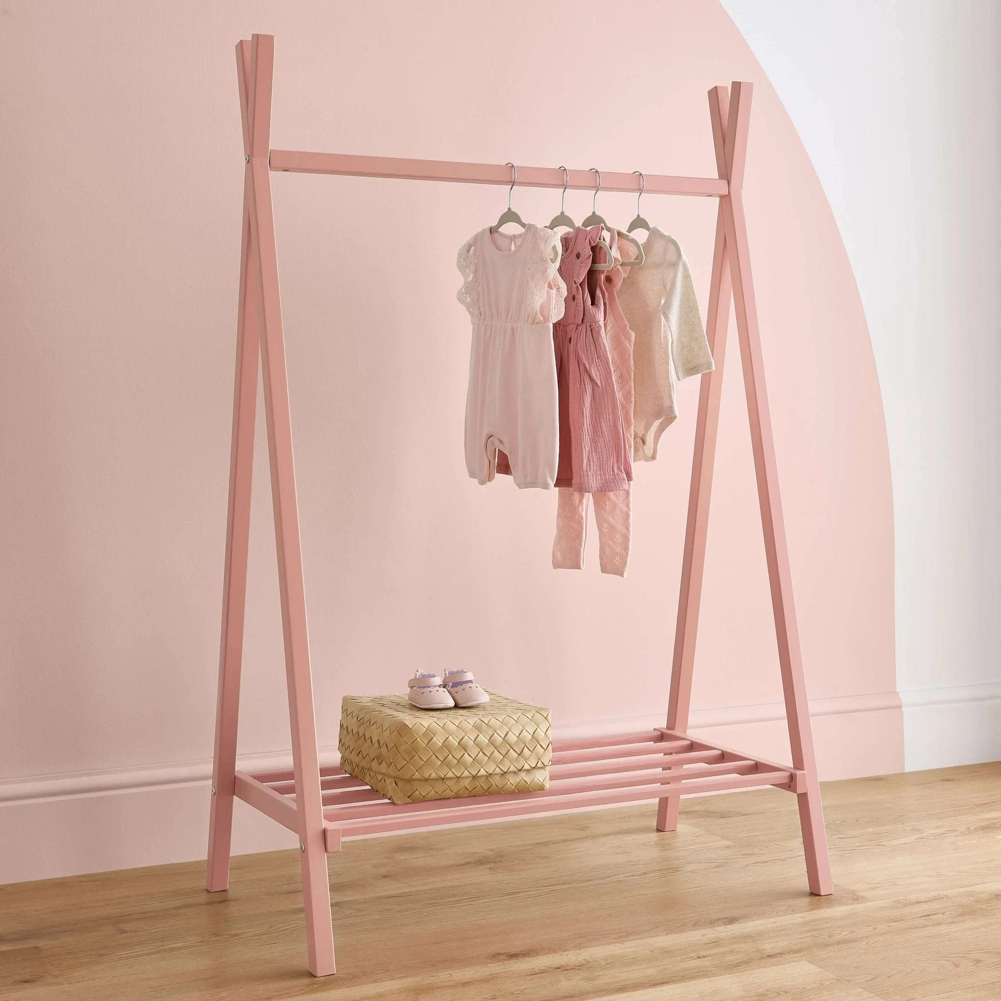 CuddleCo Nola Clothes Rail - Soft Blush