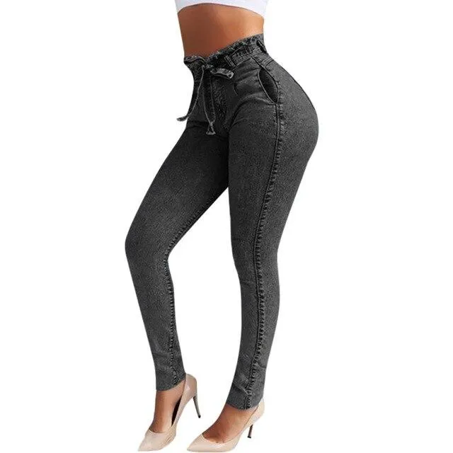 Elastic Jeans Loose Denim Small Feet  Slim Fit