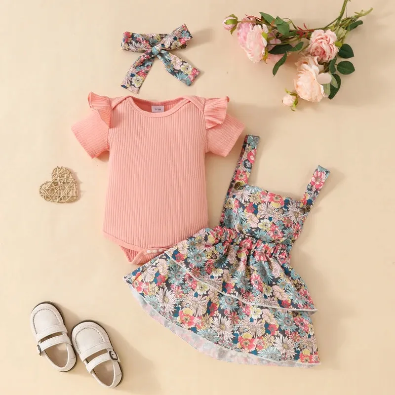 ESTHER Floral Overall Dress Outfit