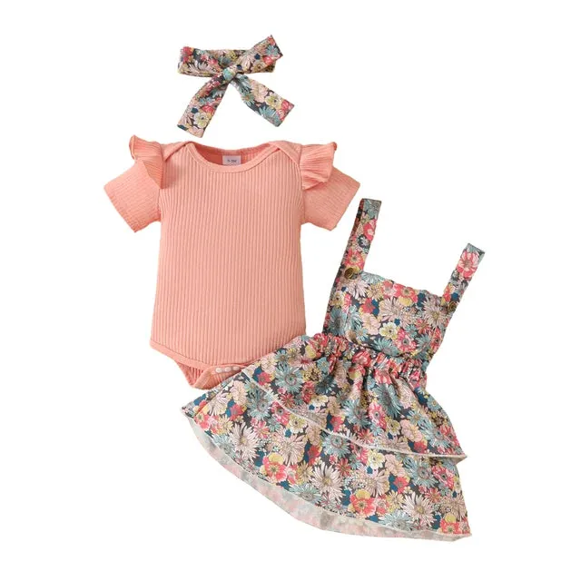 ESTHER Floral Overall Dress Outfit