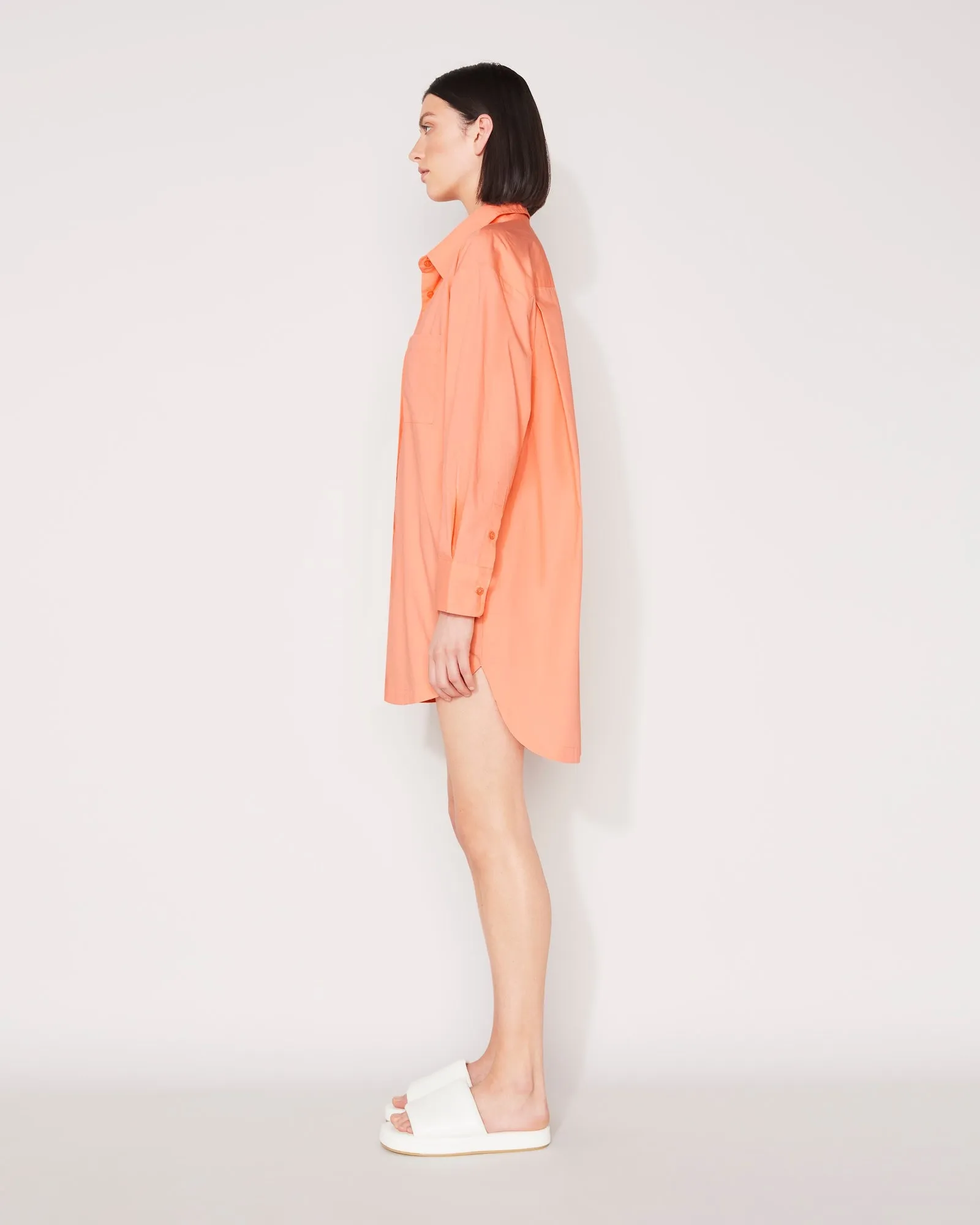 EVERYDAY SHIRT DRESS - PAPAYA PUNCH