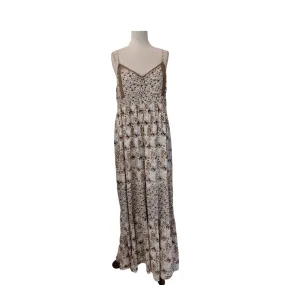 Fransa Light Brown & White Floral Printed Maxi Dress | Pre Loved |