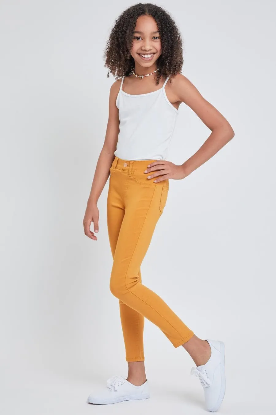 Girls' Stretch Skinny School Color Pants