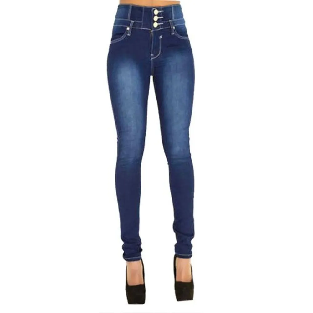 High Waist Jeans Slim Pencil Skinny