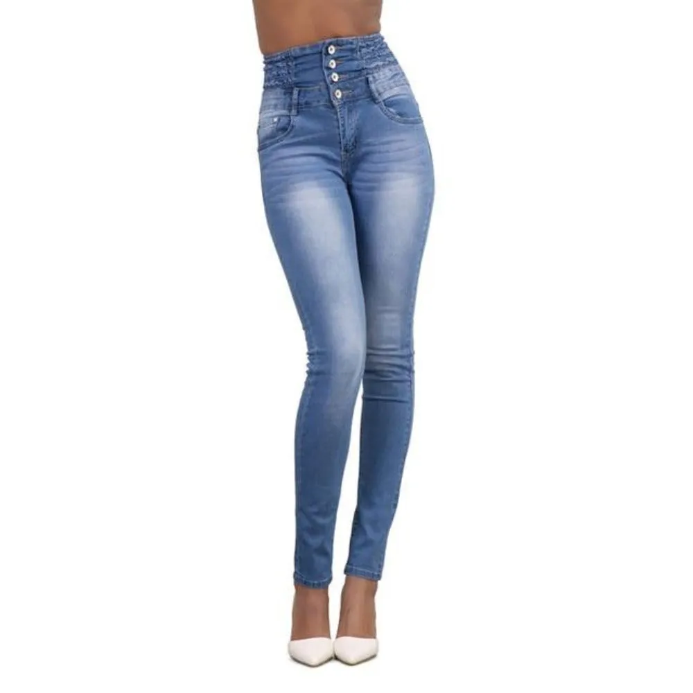 High Waist Jeans Slim Pencil Skinny