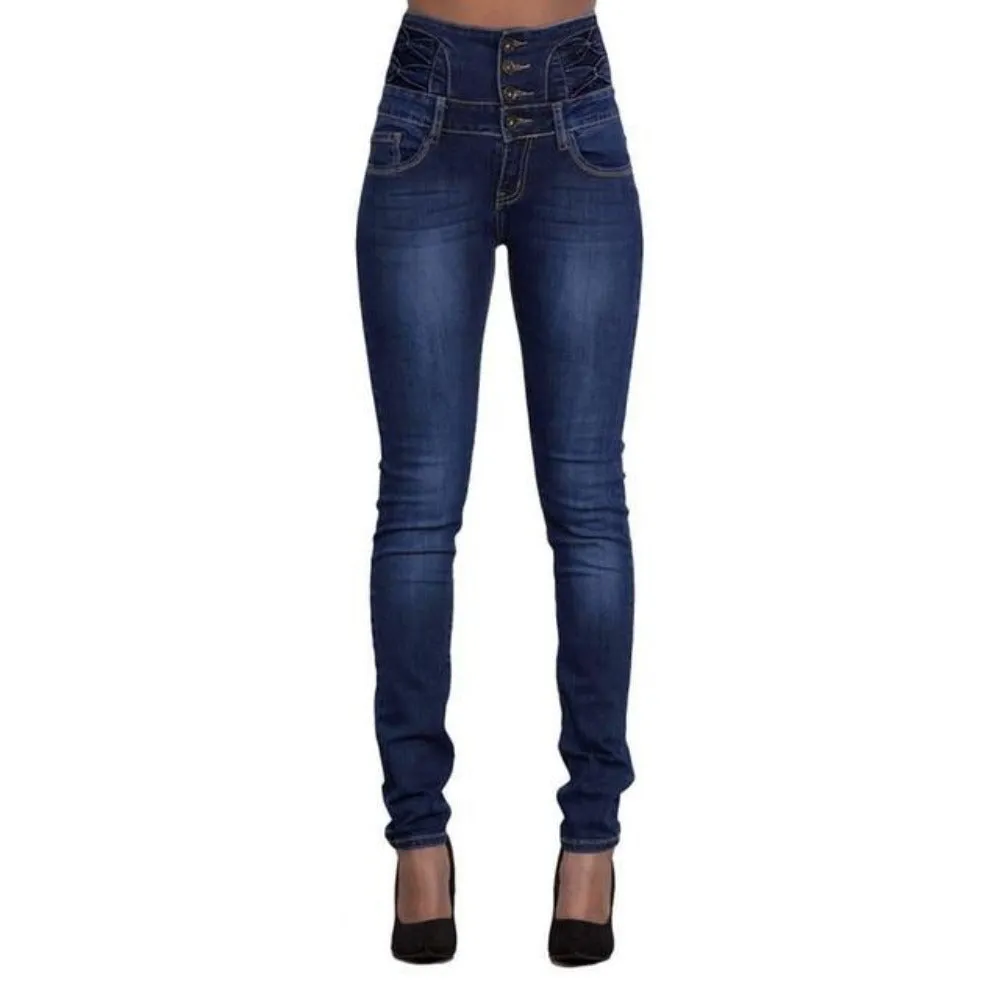 High Waist Jeans Slim Pencil Skinny