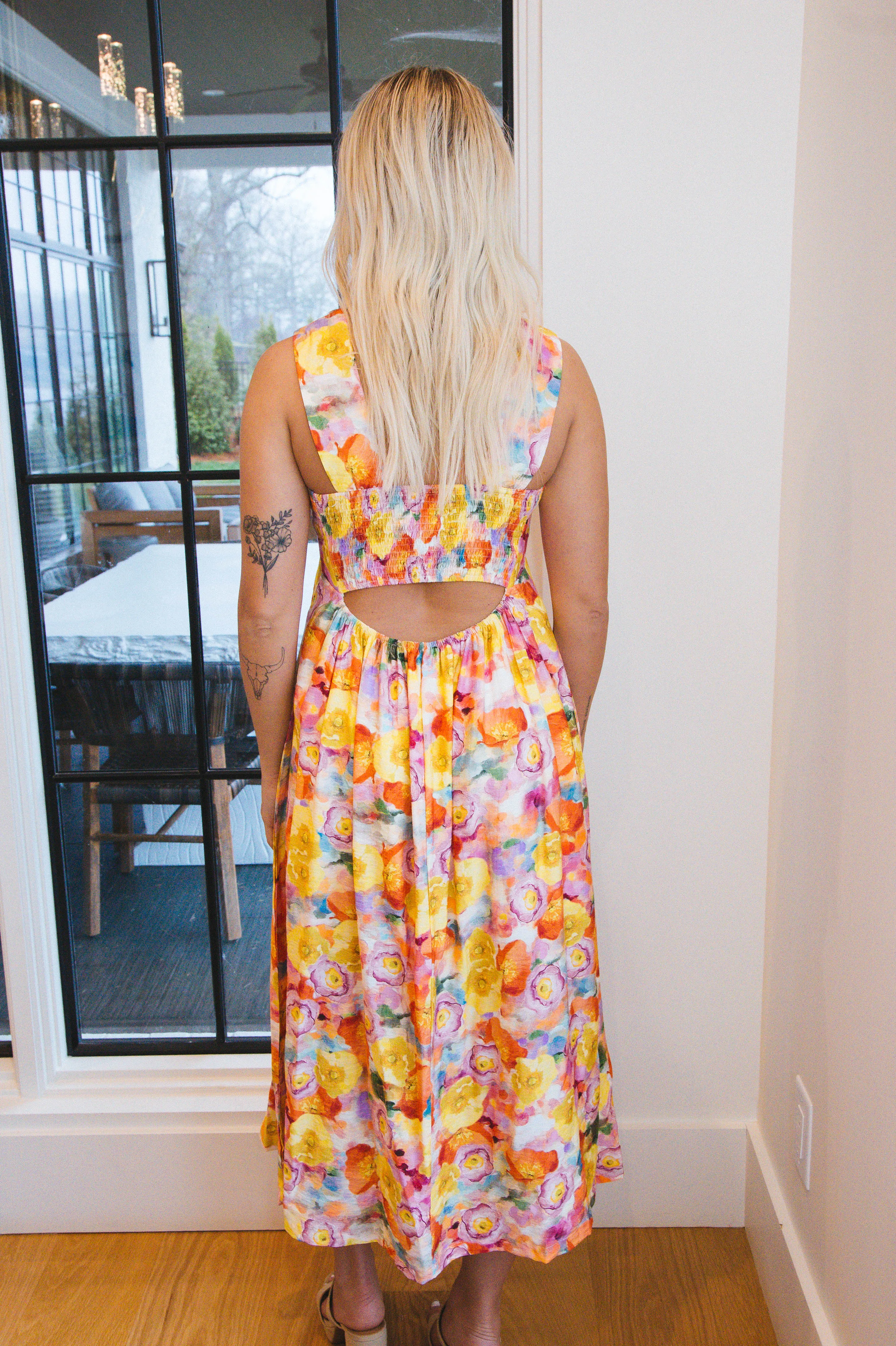 June Sleeveless Floral Maxi Dress, Multi