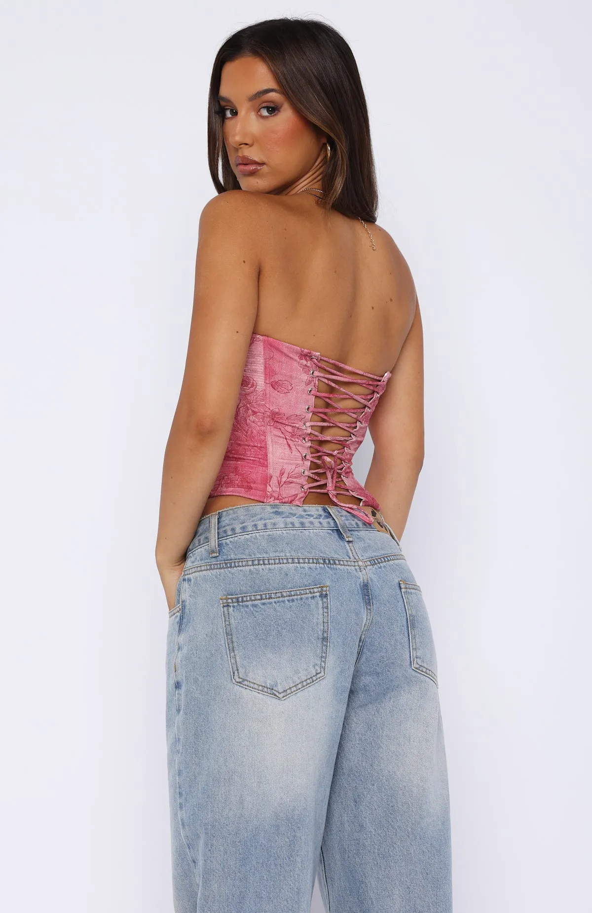 Fuchsia Orchid Strapless Bustier for Effortless Style and Elegance