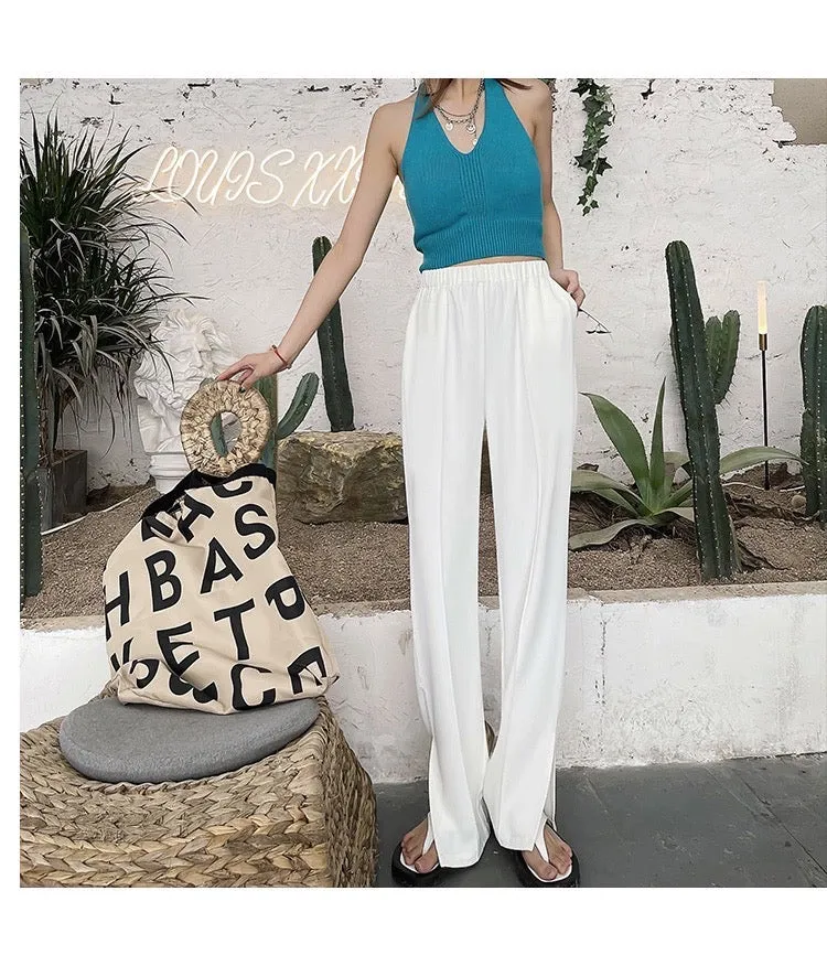 Loose Fit Wide Leg Basic Pants