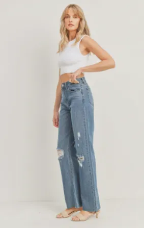 Lucy Straight Leg Denim in Medium Wash