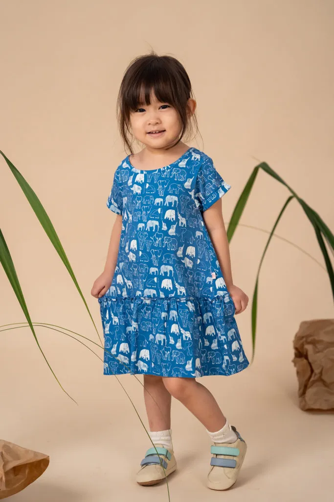 Mary Dress - Blue Elephant Families