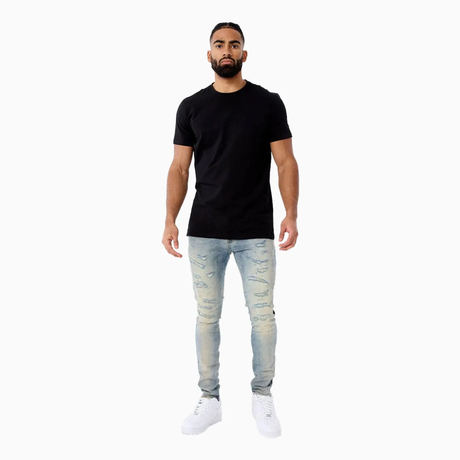 Men's Crushed Rolled Ross Denim Pants