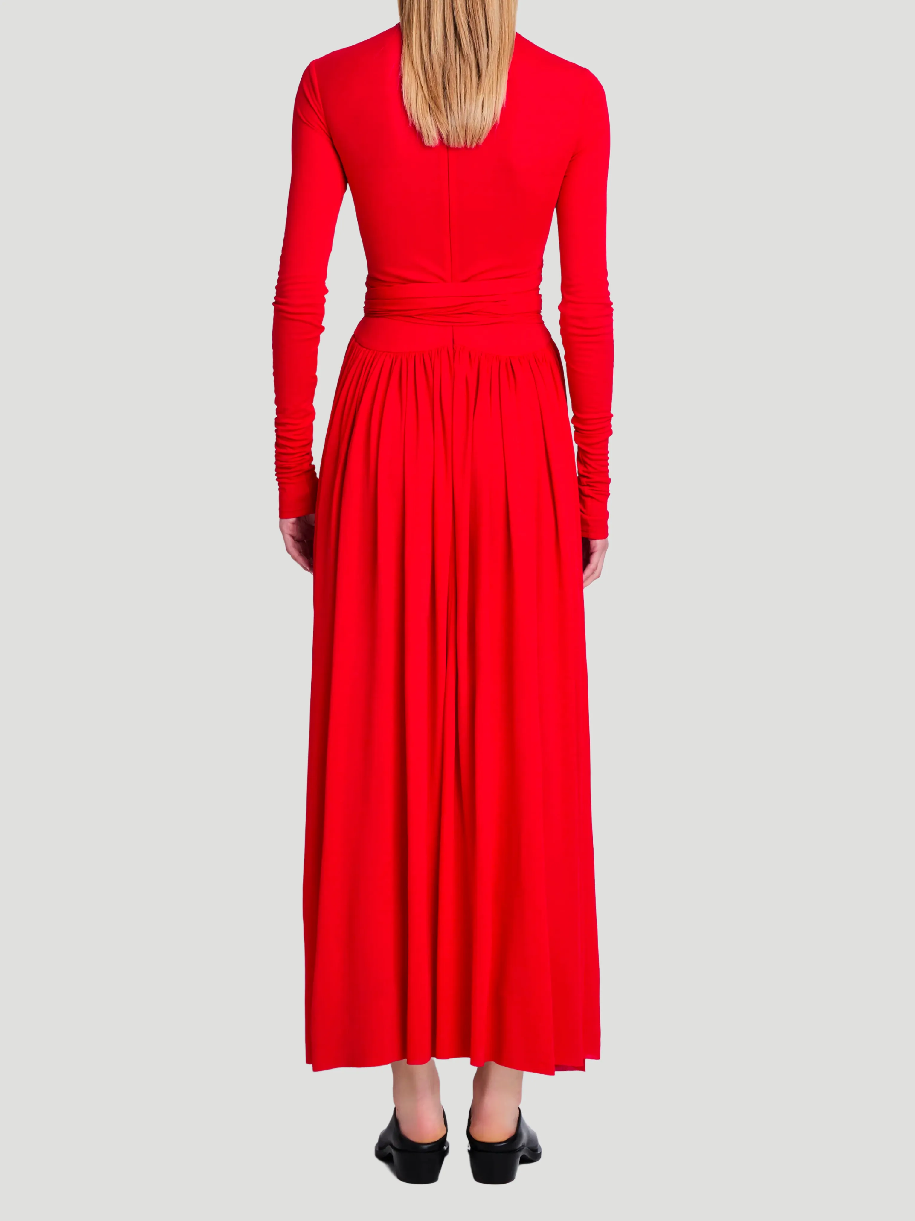 Meret Crepe Jersey Turtleneck Maxi Dress