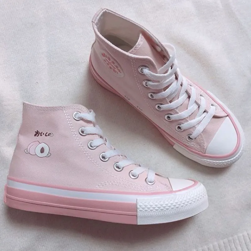 Peach Avocado Milk Canvas Shoes AD11892