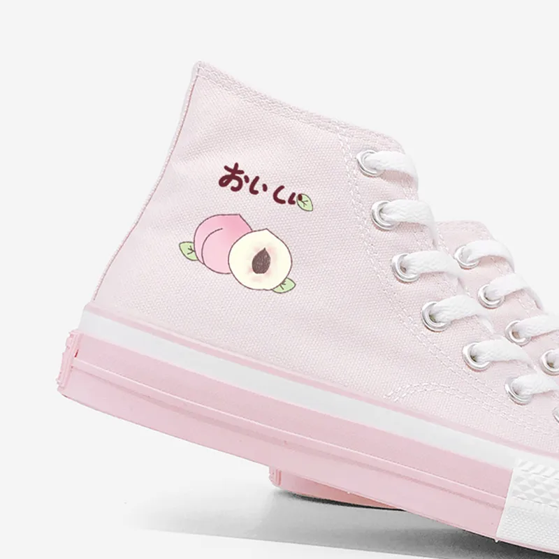 Peach Avocado Milk Canvas Shoes AD11892