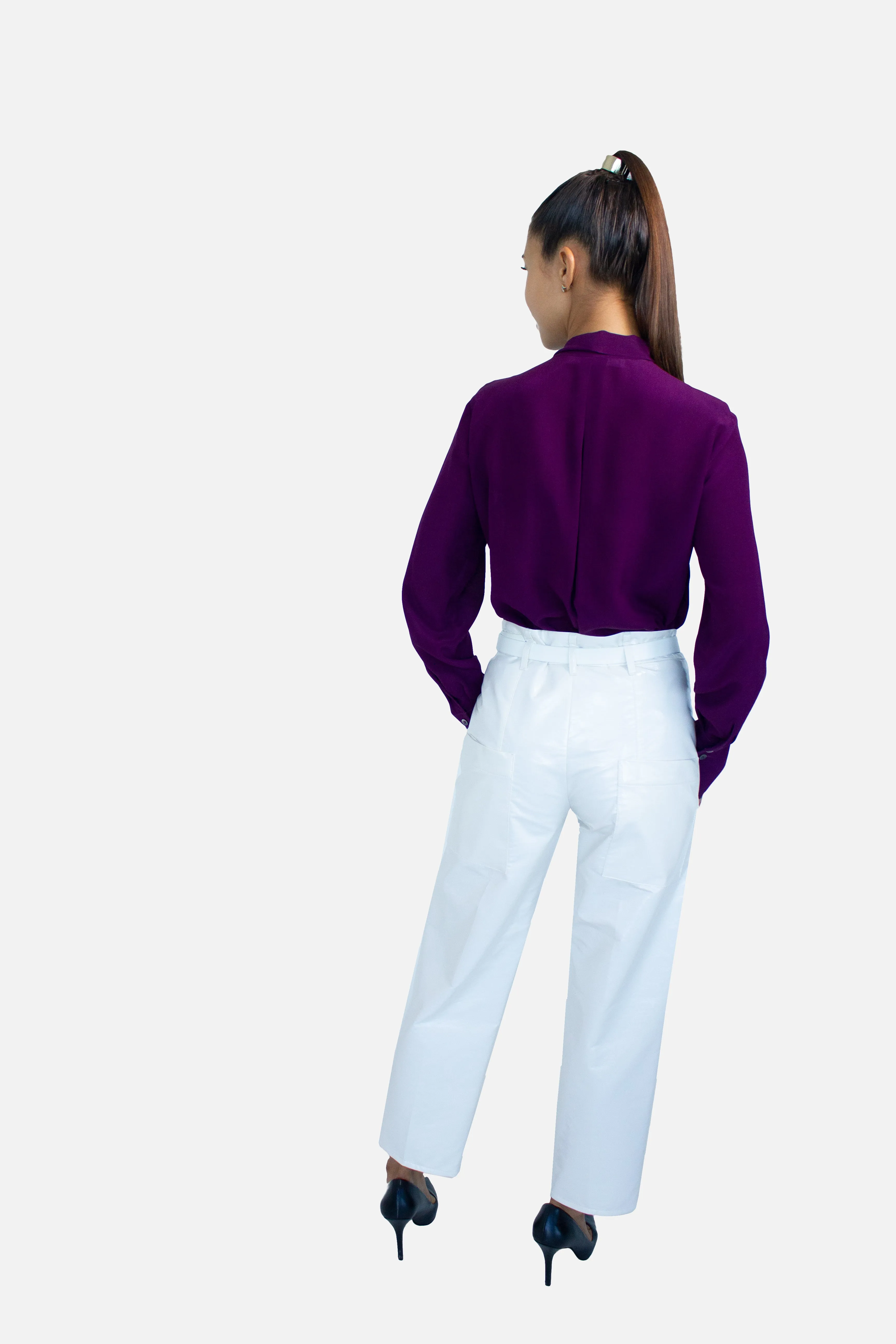 Pussy-Bow Silk Blouse