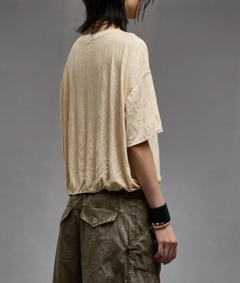 R13 :: Gathered Hem V Neck Tee