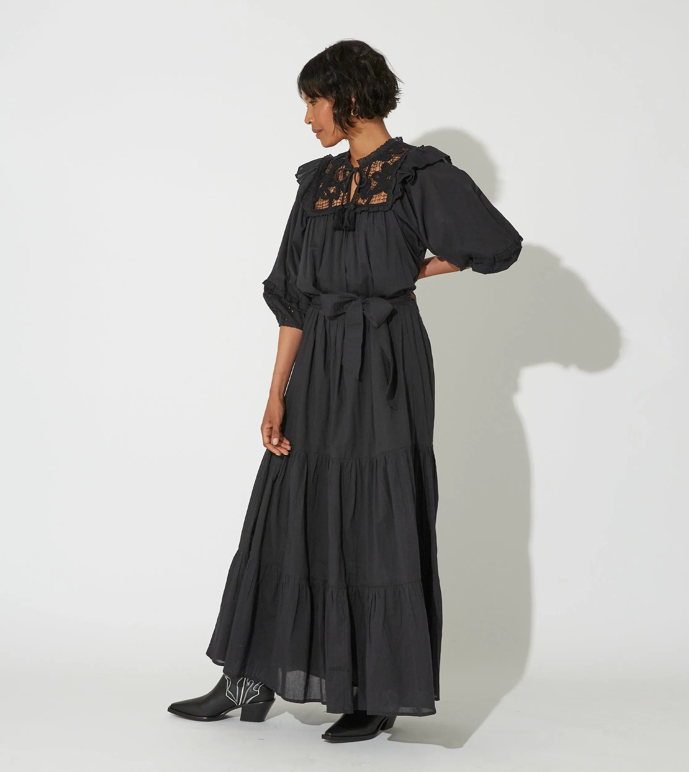 Ravenna Ankle Dress | Black