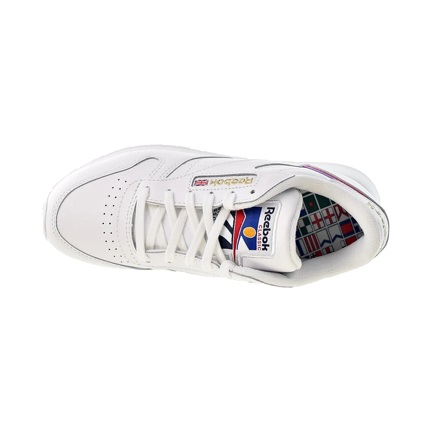 Reebok Classic Leather International Women's Shoes White-Radiant Red-Blue Blast