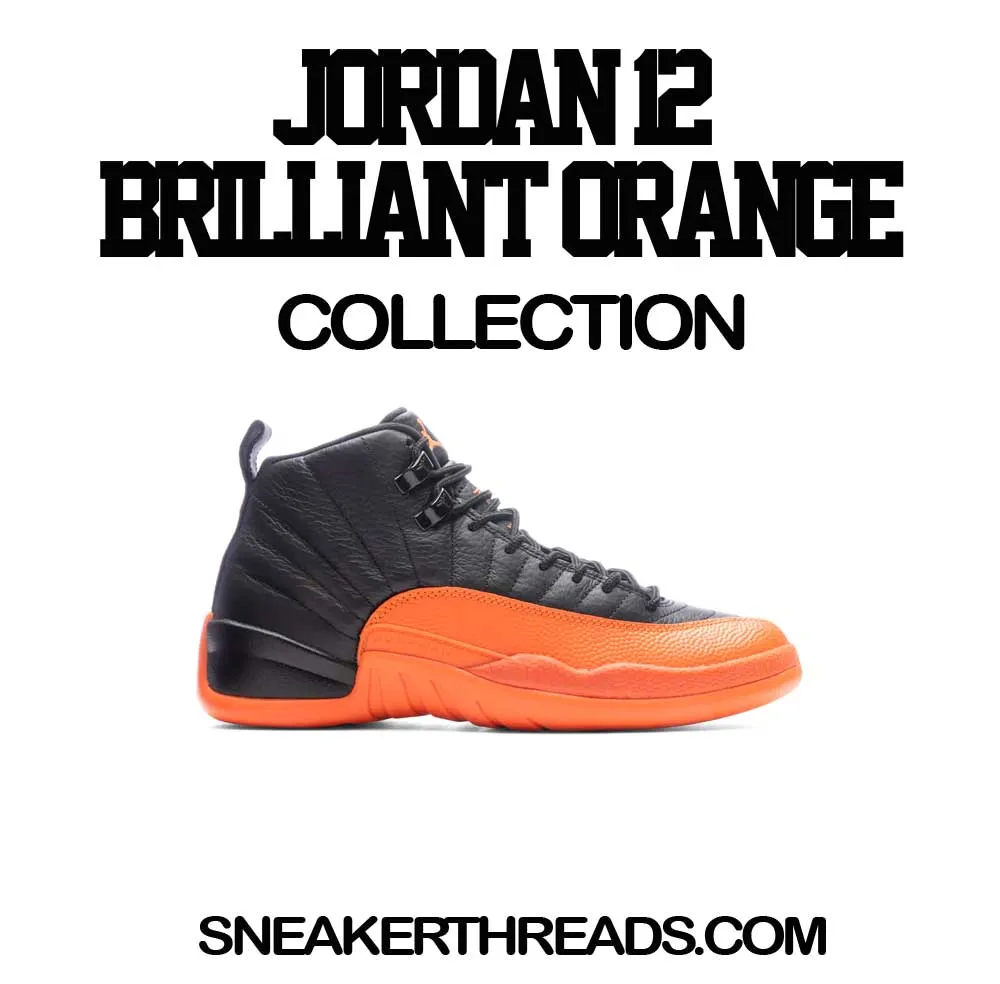 Retro 12 Brilliant Orange Shirt - Goat - Orange