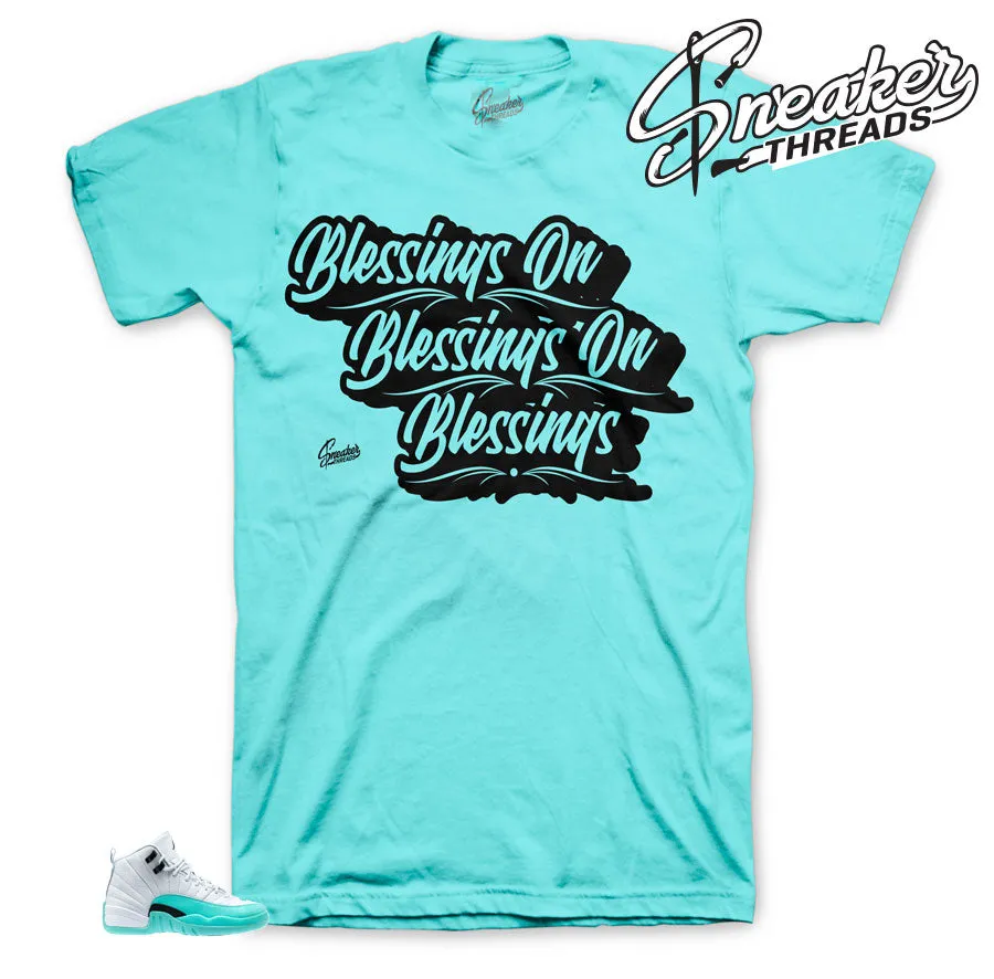 Retro 12 Light Aqua Blessings Shirt