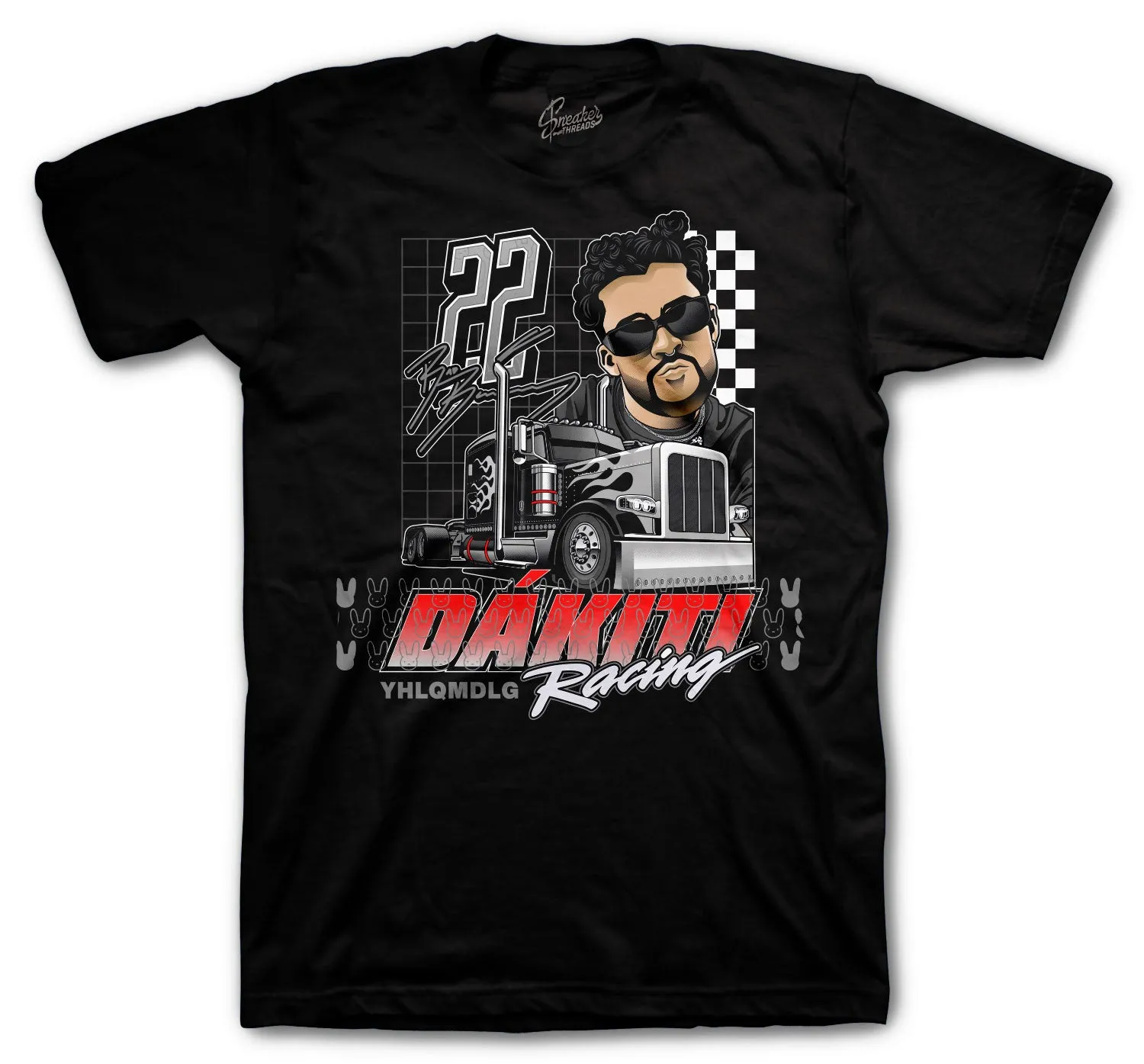 Retro 12 Playoff Shirt - Bad Bunny Racing - Black