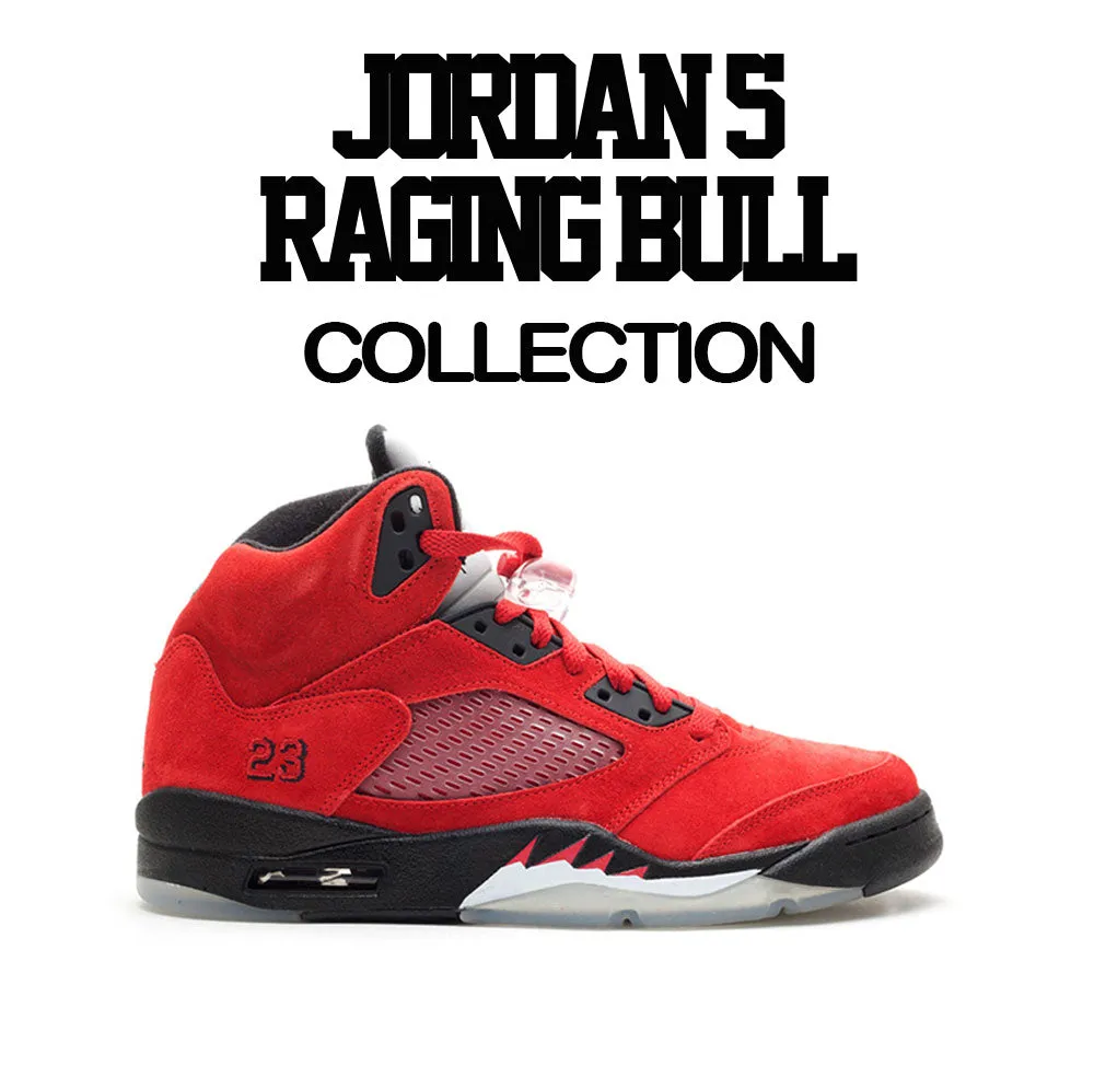 Retro 5 Raging Bull Shirt - Dead Pres - Red