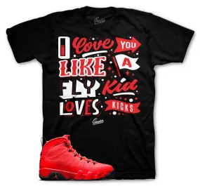 Retro 9 Chile Red Trust Love Kicks Shirt