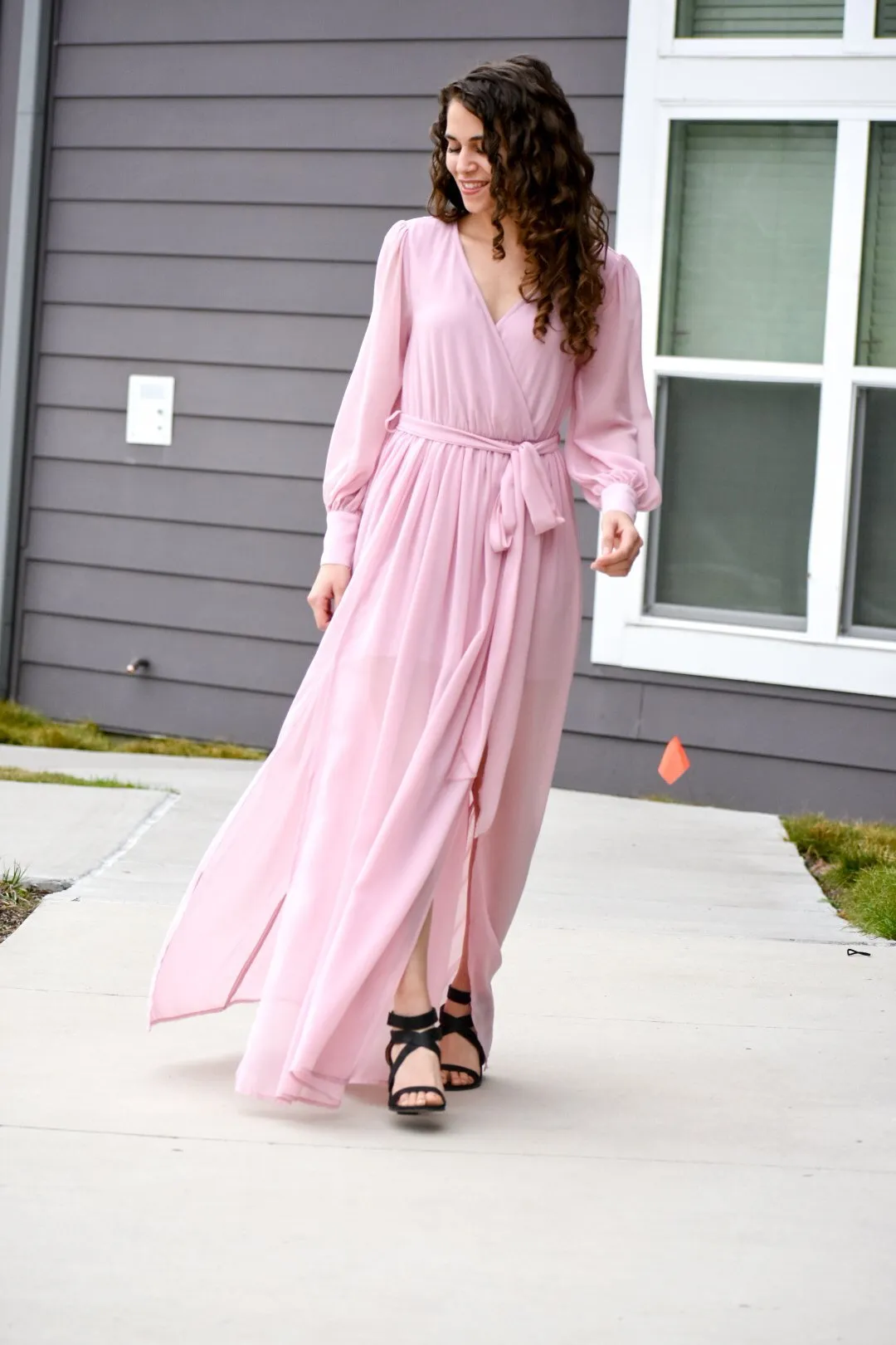 Roaring Like A Lion Mauve Maxi Dress