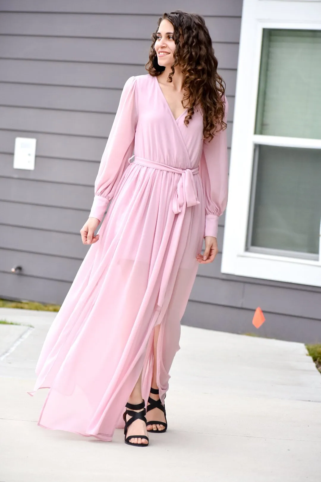 Roaring Like A Lion Mauve Maxi Dress