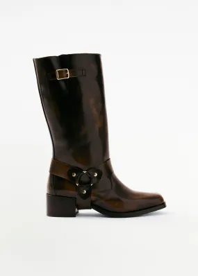 Rocky Brushed Brown Leather Boots