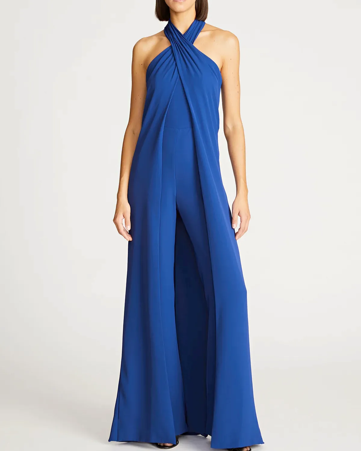 Selah Jumpsuit in Fluid Crepe (Prussion Blue)