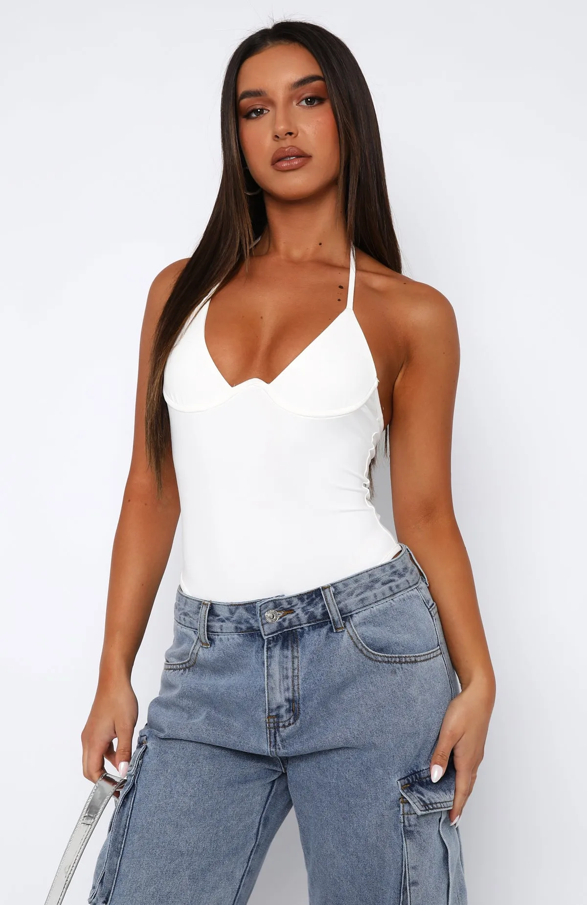 Shine For Us Bodysuit White