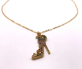 Sophistiquée High Heel Necklace- 18K Gold Filled