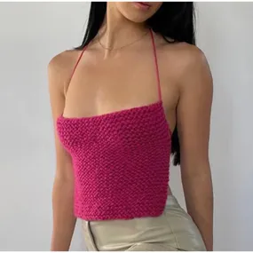 Strappy Backless Knit Top