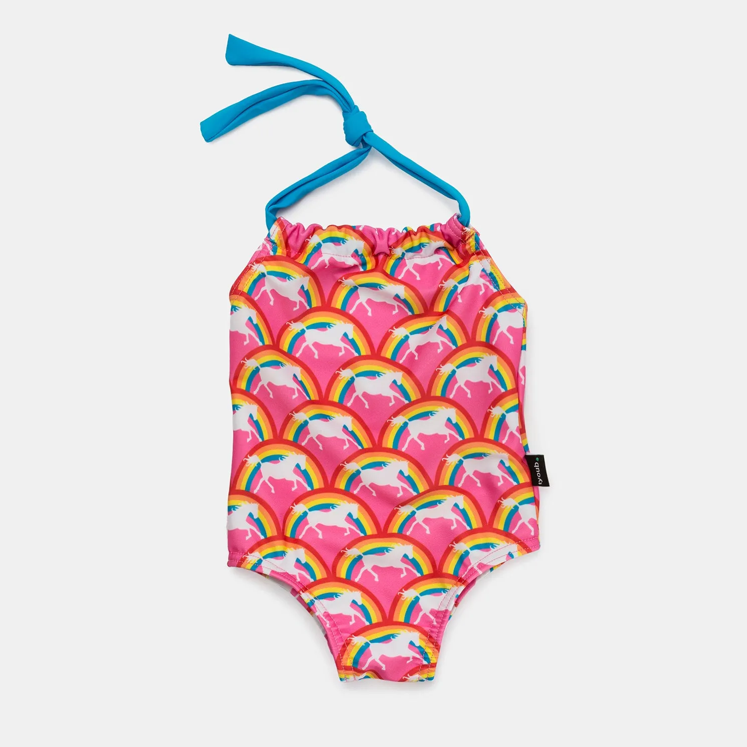 Tyoub Halter Neck Swimsuit - Rainbow Pony