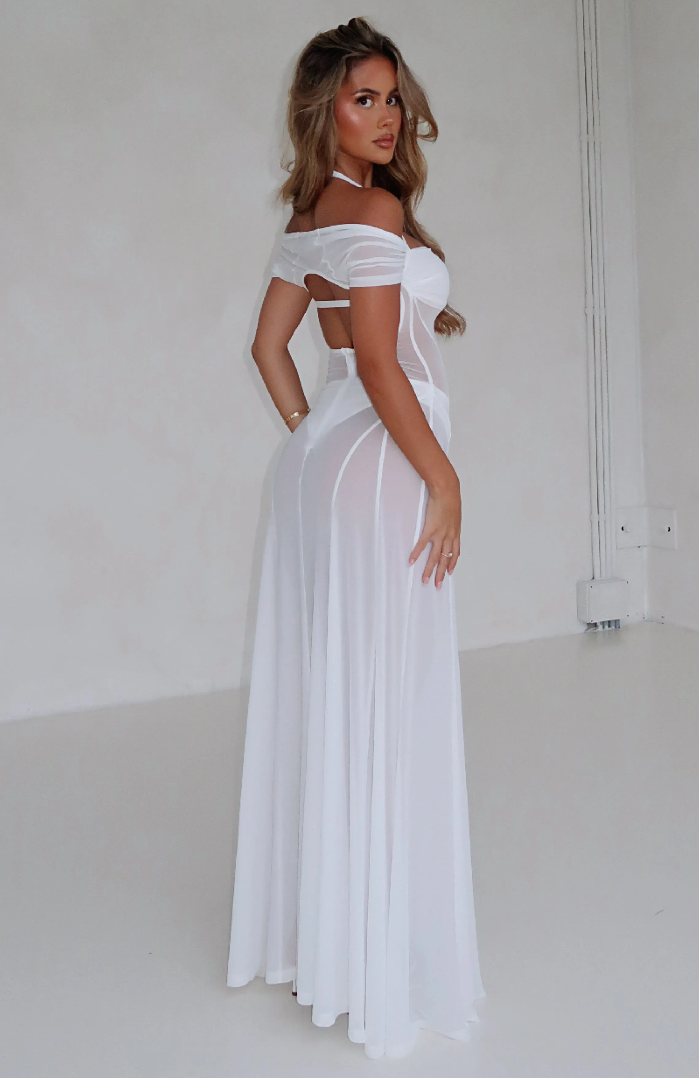 Watch The Sunset Maxi Dress White